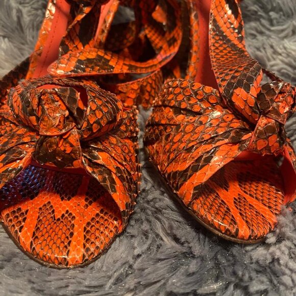 Dolce & Gabbana Women's "Keira" Python Exotic Ankle Strap Heels - Picture 7 of 16